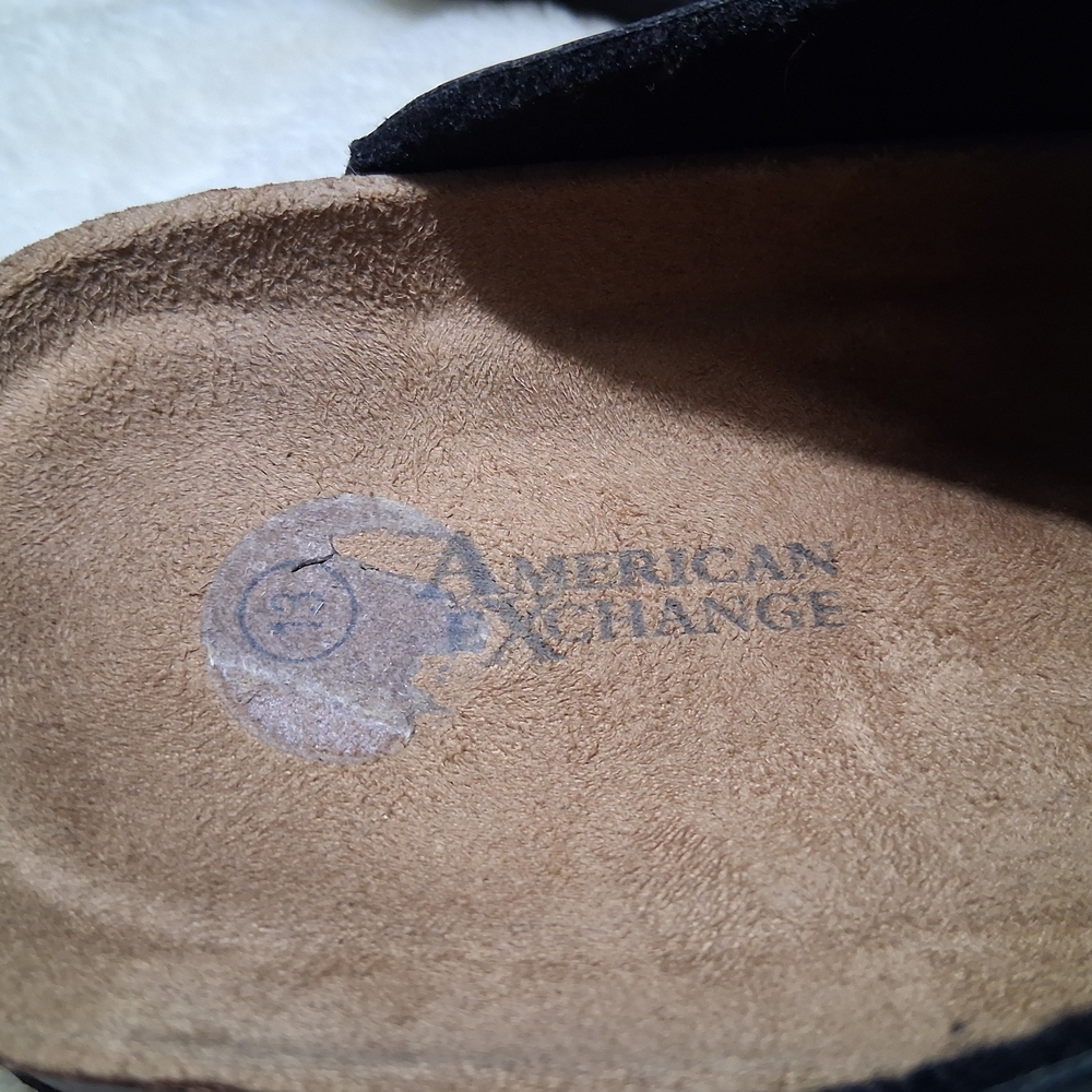 American Exchange Black and Tan Sandals with Adjustable Straps - Picture 6 of 6